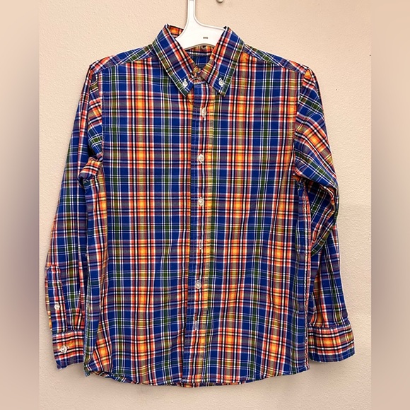 J. Khaki long sleeve plaid dress shirt - Picture 2 of 5